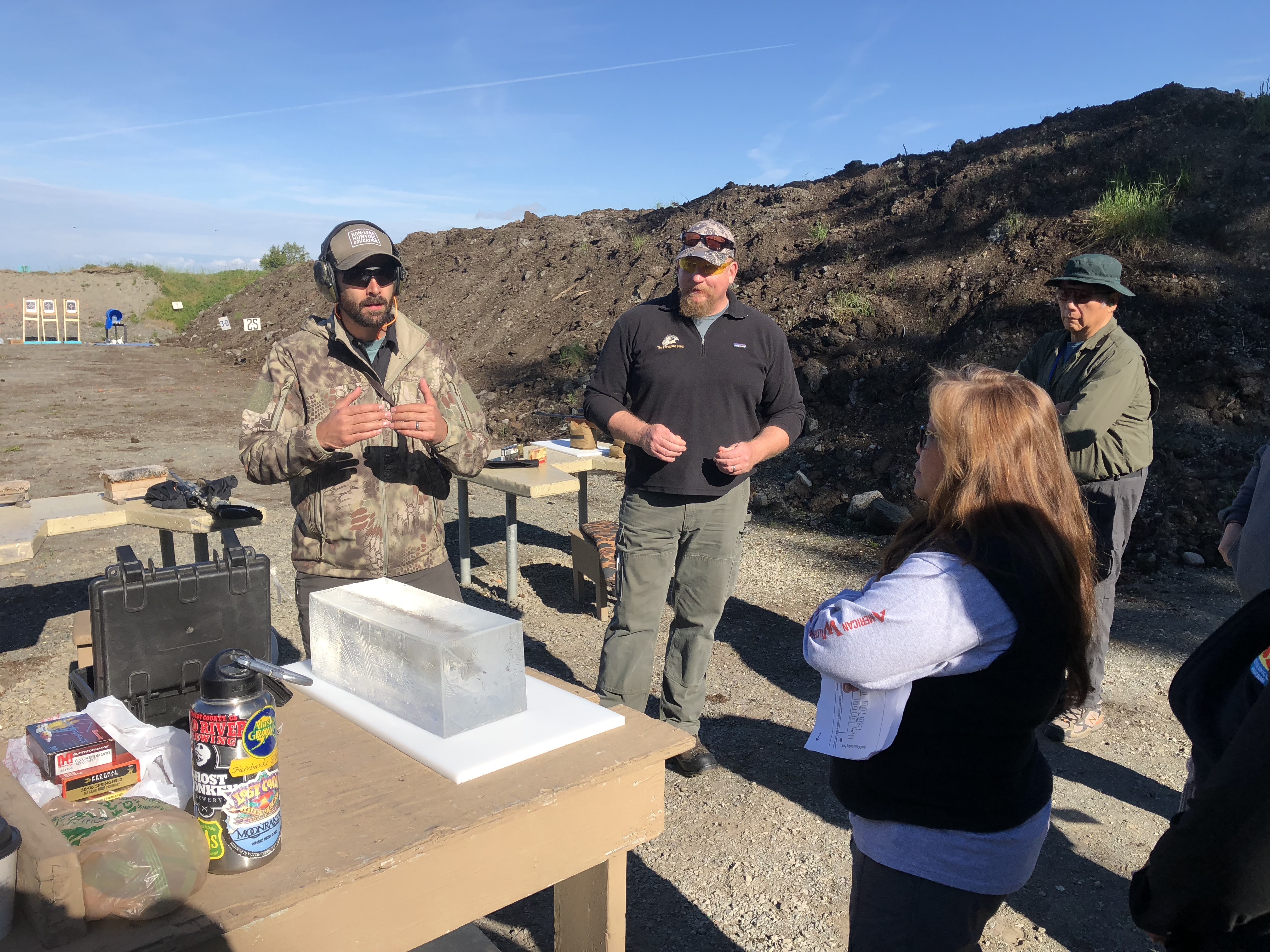 NANP Team members providing a lead vs copper bullet demonstration