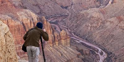 A. Jackson Frishman on the edge of a canyon